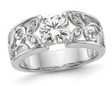 2.00 Carat (ctw VS2-VS1, D-E-F) IGI Certified Round Lab-Grown Diamond Engagement Ring 14K White Gold